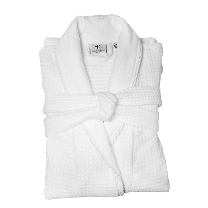 Bata De Bano Velour A Cuadros Con Cuello