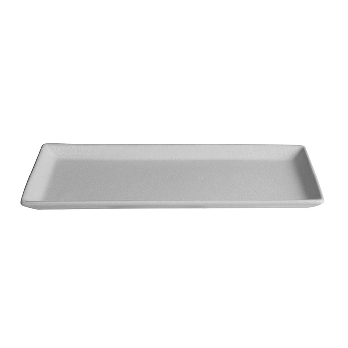 Charola Rectangular Gourmet M 0.6 Lt 48 X 19 X 2.5 Cm  Aluminio Cubierto De Resina Blanco
