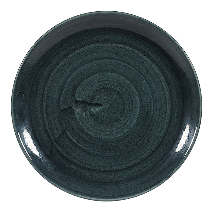 Plato Coupe 29 cm Rustic Teal Stonecast Patina