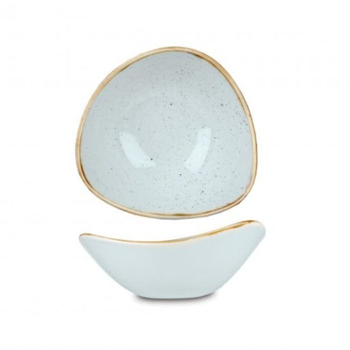 Bowl Triangular 13 Oz (385ml) Duck Egg Blue Stonecast