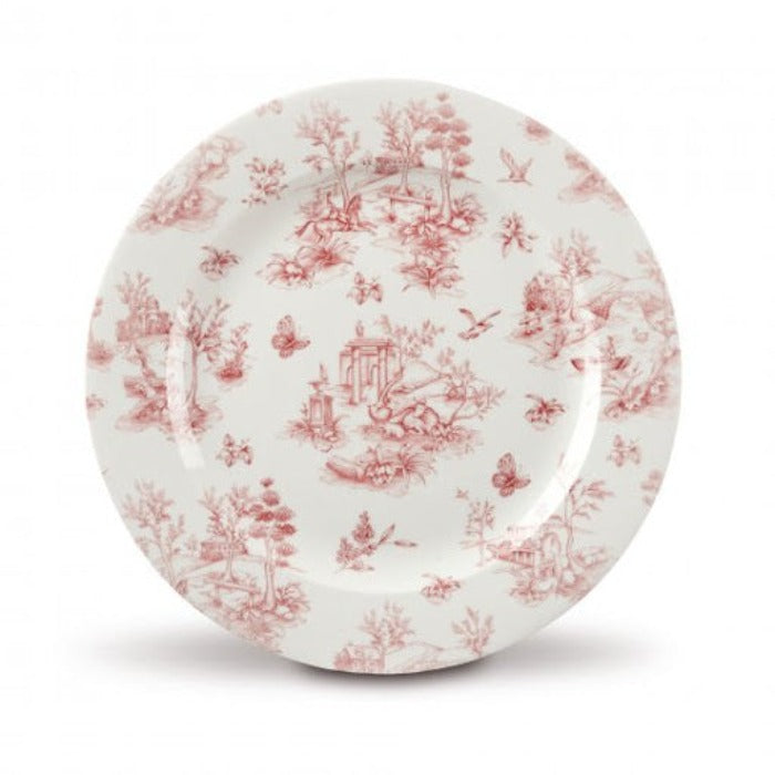 Plato Trinche 20.3 cm Toile Cranberry Vintage Prints