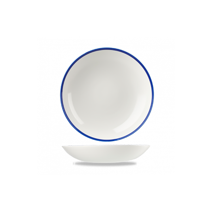 Bowl Coupe 40 Oz (1183ml) Ceramica Blanco Retro Blue