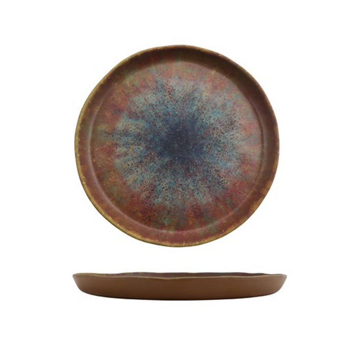 Plato Borde Alto 25 Cm Melamina Clay Azula Iris Savor