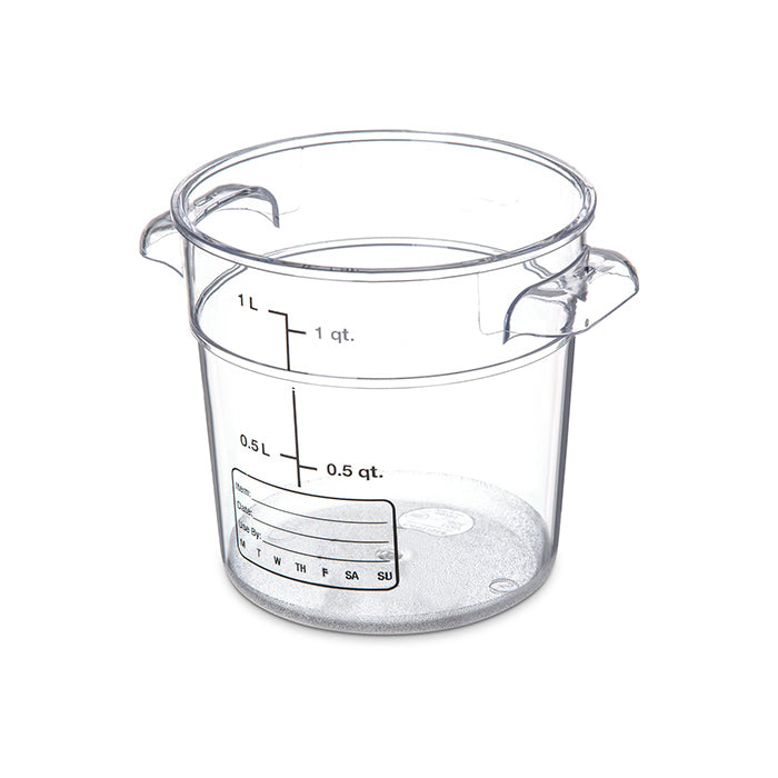Contenedor Redondo  1 Lt  12.6 X 12.19 Cm Dia
