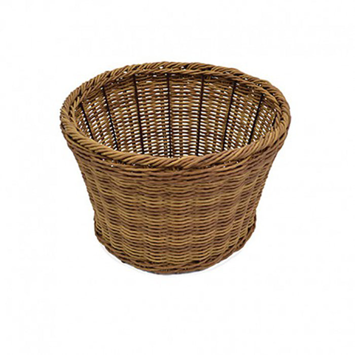 Canasta Redonda Conica Tipo Ratan Natural 32.5X20.5 Cm Polipropileno