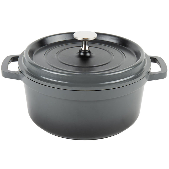 Cacerola Redonda con Tapa para Induccion 2.6 L 20 Cm Aluminio Gris Brillante Heiss