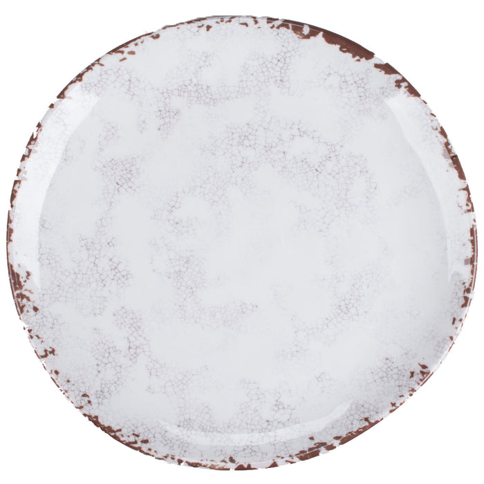 Plato Coupe Redondo Irregular 28 cm Melamina Blanco