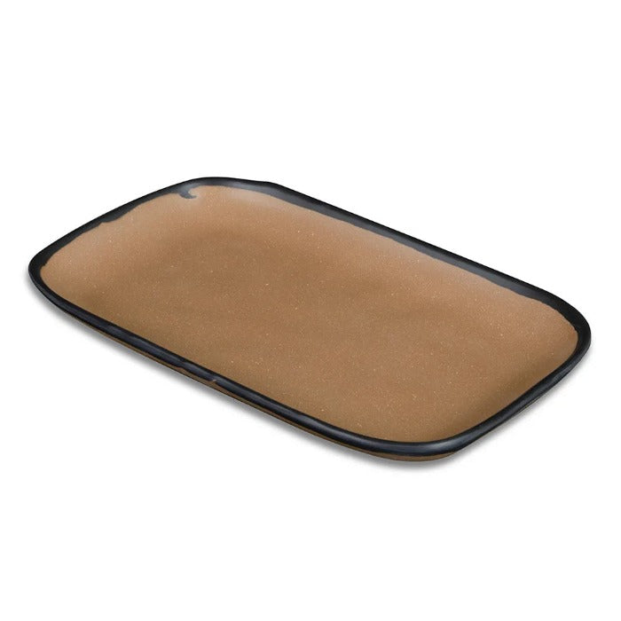Plato Rectangular 30.5 X 19 cm Taupe Pottery Market