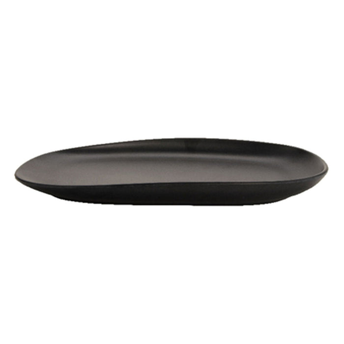 Plato Oval Coupe 30 X 19 cm Melamina Dark Gray Riverstone