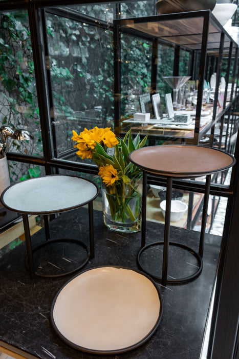 Elevacion Redonda Mediana Acero Pintado Color Negro