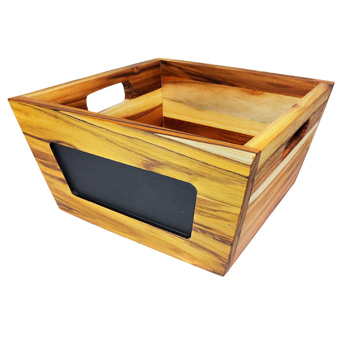 Caja De Madera Cuadrada Con Letrero Cm Madera Teca
