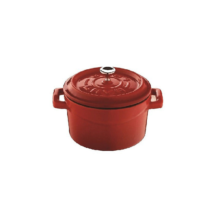 Cacerola Mini C/Tapa 11 3/4 Oz (326ml) 10 Cm Hierro Fundido Rojo