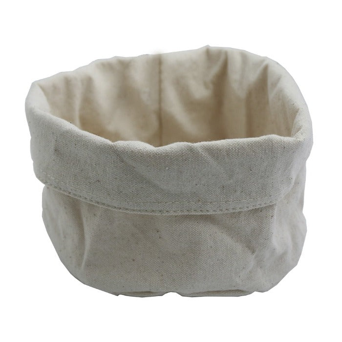 Canasta Para Pan Cuadrada 20 X14 cm Tela Beige