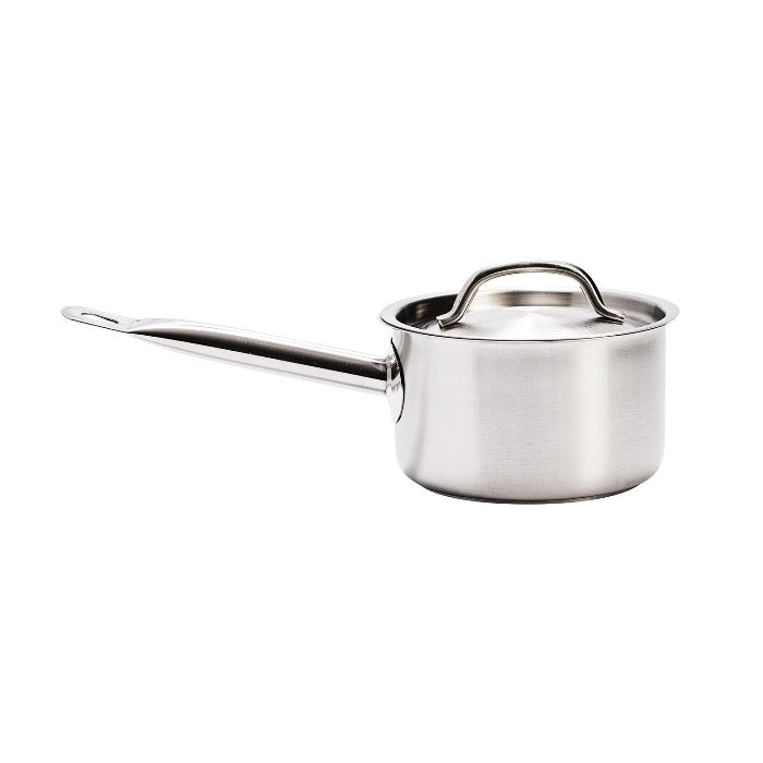 Cazo Recto con Tapa 14 cm 1.3 Lt Acero Inoxidable