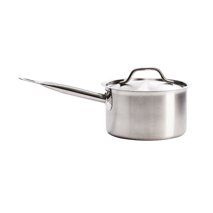 Cazo Recto con Tapa 20 cm 3.8 Lt Acero Inoxidable