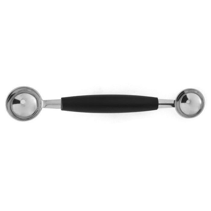 Cuchara Parisien Doble Acero Inoxidable Mango Plastico Negro