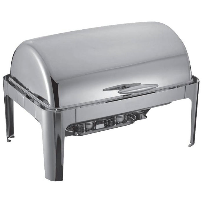 Chafer Rectangular Domo Abatible 9 Lt Acero Inoxidable Acabado Espejo