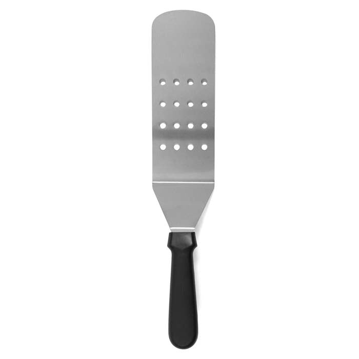 Volteador Hoja Perforada 21X7 cm Mango Plastico Negro