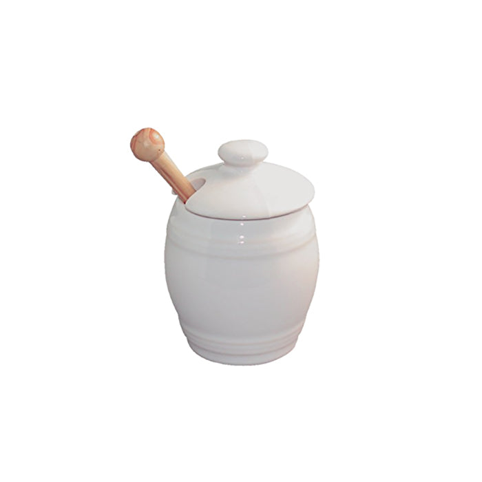 Mielera Con Espatula 4 1/2 Oz (119ml) Blanco French Classique