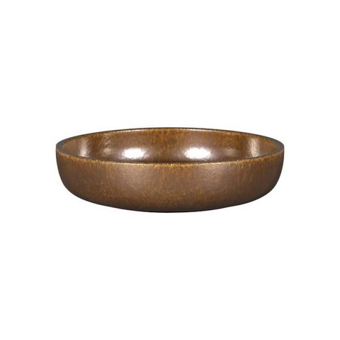 Plato Plano Con Borde Alto 20 cm Cafe Mate Rust Ease