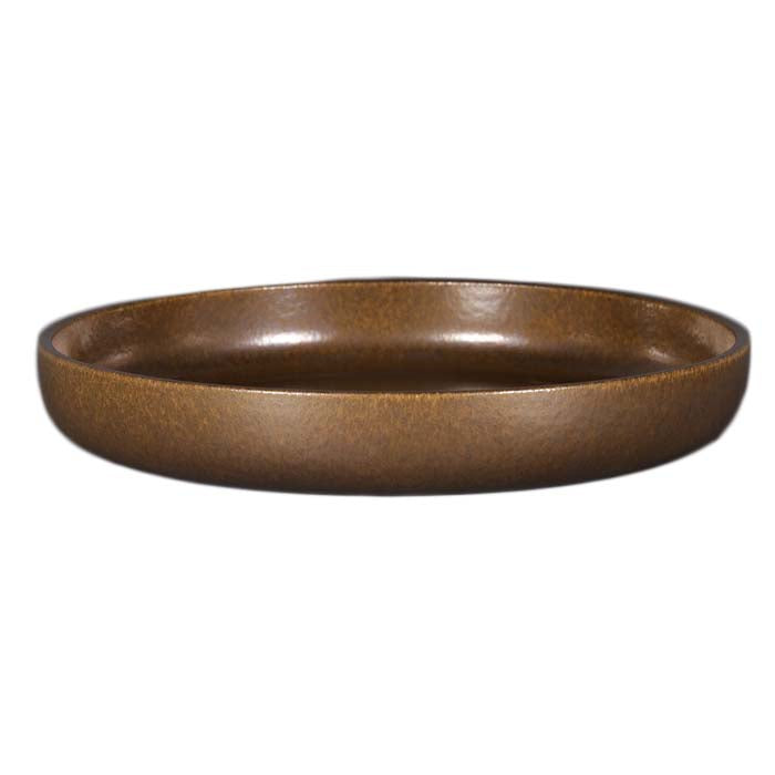 Plato Plano Con Borde Alto 24 cm Cafe Mate Rust Ease
