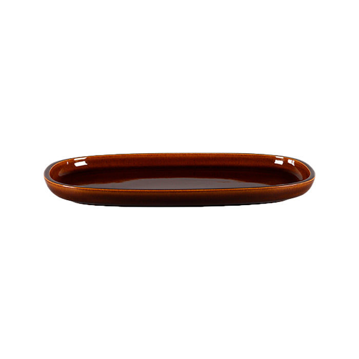 Charola Rectangular Borde Alto  30 Cm Cafe Honey Ease
