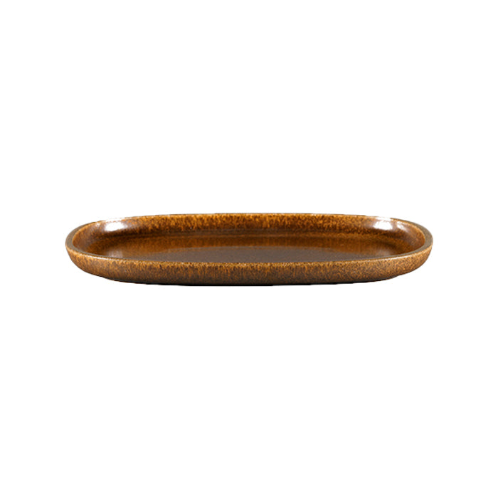 Charola Rectangular Borde Alto 30x17 cm Cafe Mate Rust Ease