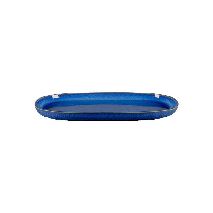 Charola Rectangular Borde Alto  33 Cm Azul Cobalt Ease