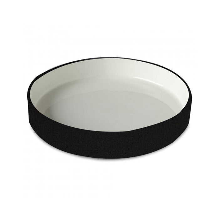 Plato Hondo Apilable 27 cm Blanco/Negro Mate Nordic