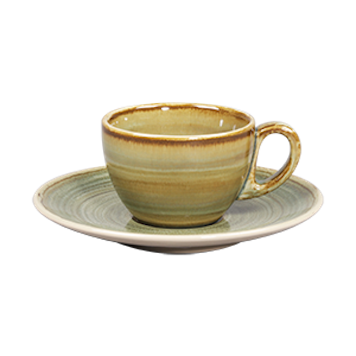 Taza Cafe 7 3/4 Oz (230ml) Verde Emerald Spot