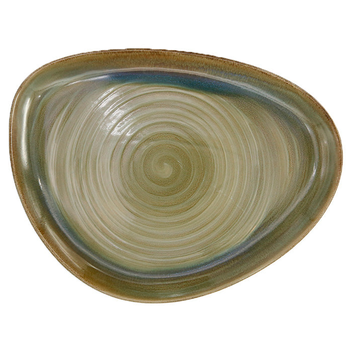 Plato Plano Organico 24 X 19.5 cm Turquesa Sapphire Spot