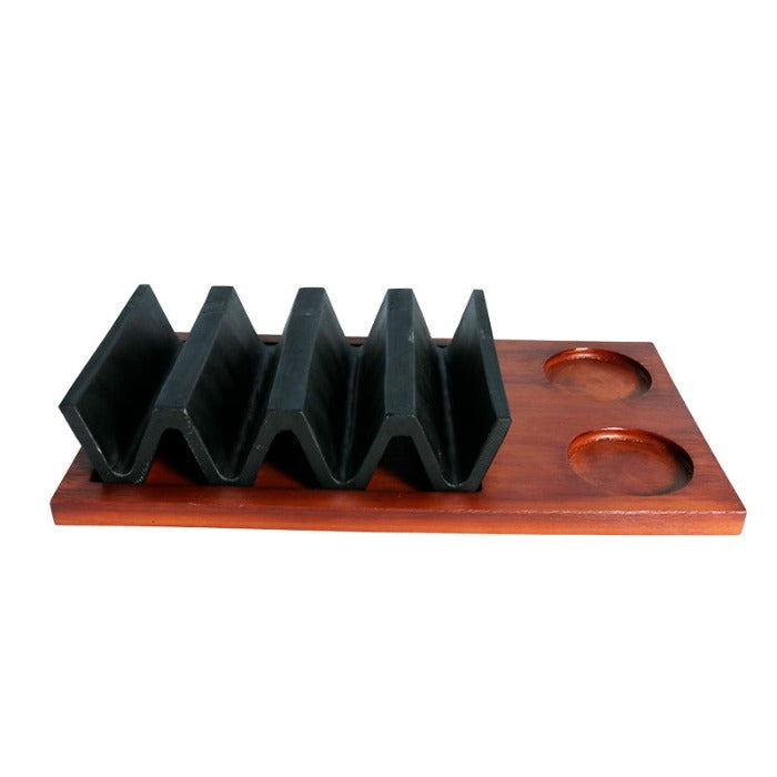 Base Porta Tacos Resina Imitacion Madera