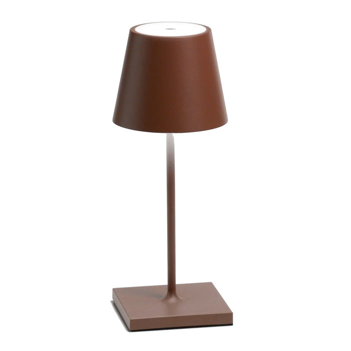 Lampara Para Mesa Luz Led Recargable Aluminio Fundido Oxido Poldina
