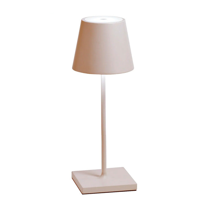Lampara Para Mesa Luz Led Recargable Aluminio Fundido Arena Poldina