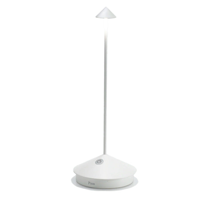 Lampara Para Mesa Luz Led Recargable Aluminio Fundido Blanco Pina