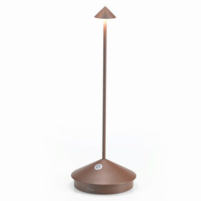 Lampara Para Mesa Luz Led Recargable Aluminio Fundido Oxido Pina