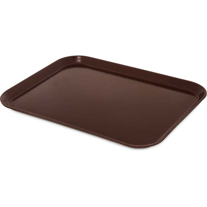Charola Rectangular  45.7 X 35.5 Cm   Fibra De Vidrio  Chocolate Glasteel